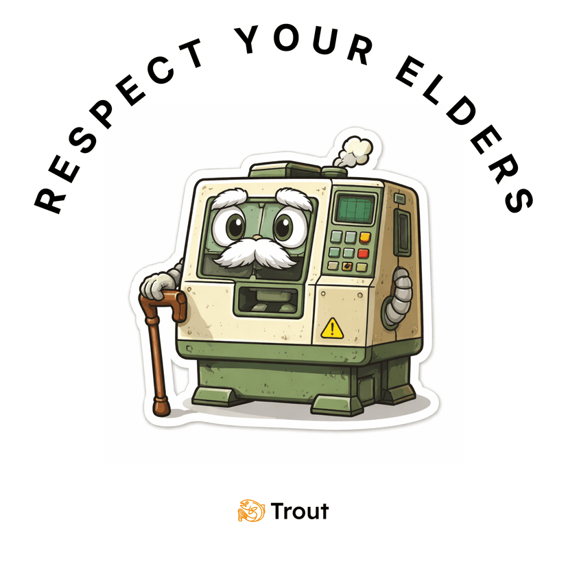 Respect Your Elders — CNC lathe sticker