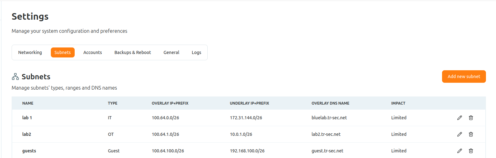 Overlay DNS name configured on the subnet Overlay DNS name configured on the subnet