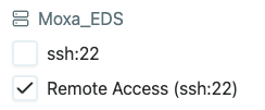 Selecting the Remote Access option Selecting the Remote Access option