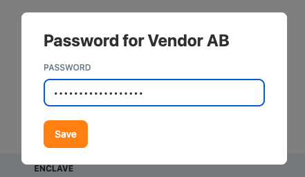 Setting the password for the vendor user Setting the password for the vendor user